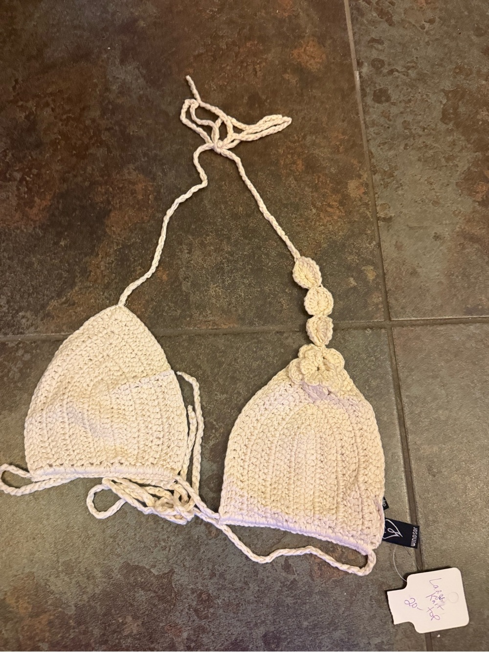 Knit bikini top